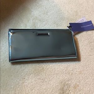 Rebecca Minkoff Metallic Lg Wallet Pale Blue NWT!